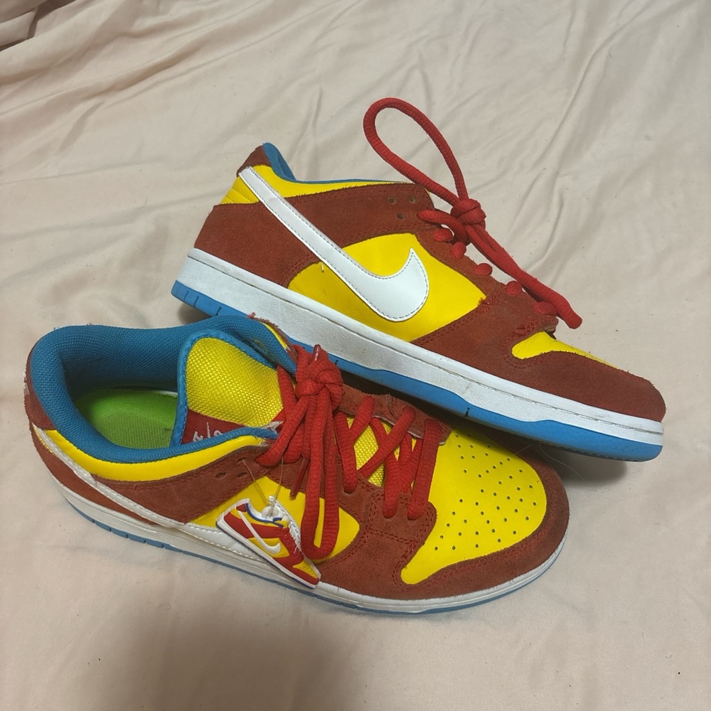 Nike Yellow and Red Retro Sneakers